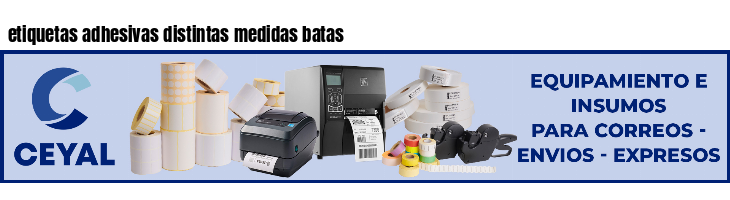 etiquetas adhesivas distintas medidas batas