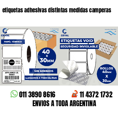 etiquetas adhesivas distintas medidas camperas