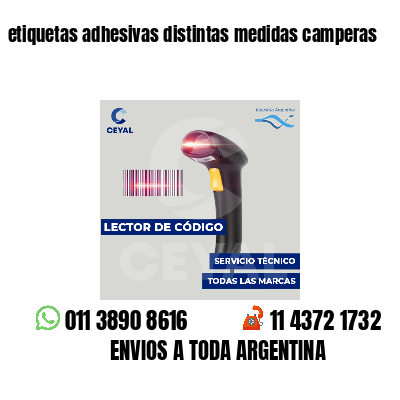 etiquetas adhesivas distintas medidas camperas