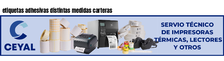 etiquetas adhesivas distintas medidas carteras