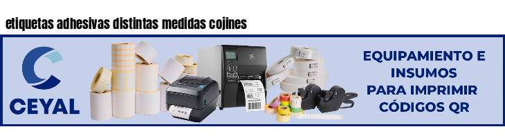 etiquetas adhesivas distintas medidas cojines