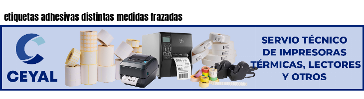 etiquetas adhesivas distintas medidas frazadas