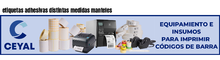 etiquetas adhesivas distintas medidas manteles