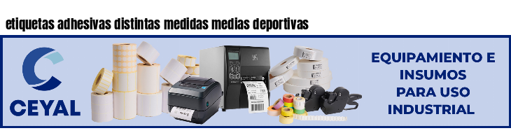 etiquetas adhesivas distintas medidas medias deportivas