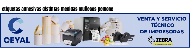 etiquetas adhesivas distintas medidas muñecos peluche