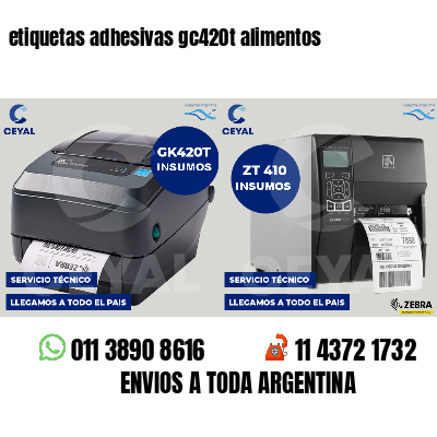 etiquetas adhesivas gc420t alimentos