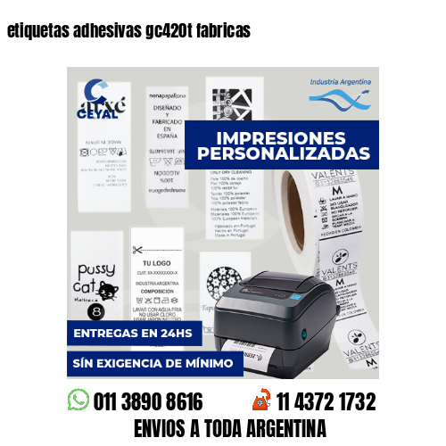 etiquetas adhesivas gc420t fabricas