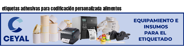 etiquetas adhesivas para codificación personalizada alimentos