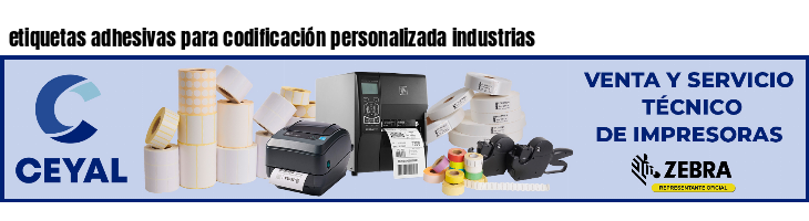 etiquetas adhesivas para codificación personalizada industrias