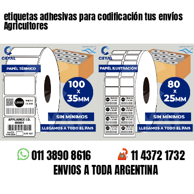 etiquetas adhesivas para codificación tus envíos Agricultores
