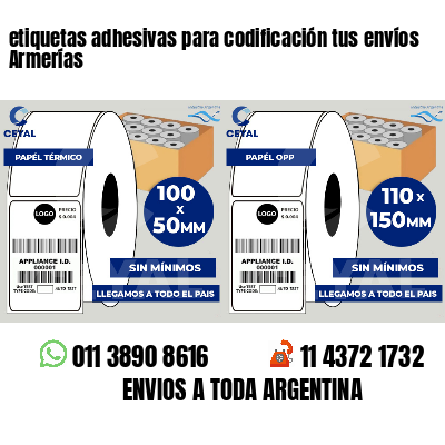 etiquetas adhesivas para codificación tus envíos Armerías