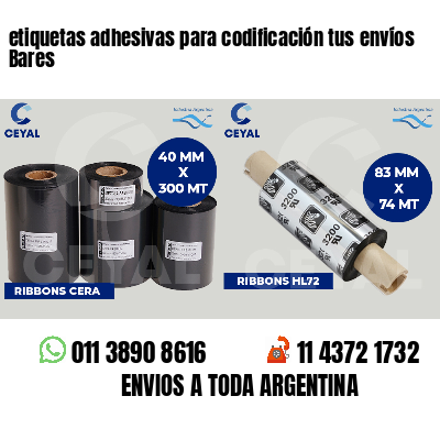 etiquetas adhesivas para codificación tus envíos Bares
