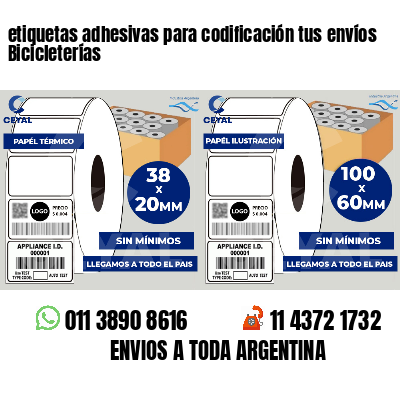 etiquetas adhesivas para codificación tus envíos Bicicleterías