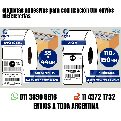 etiquetas adhesivas para codificación tus envíos Bicicleterías