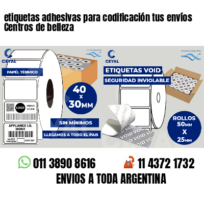etiquetas adhesivas para codificación tus envíos Centros de belleza