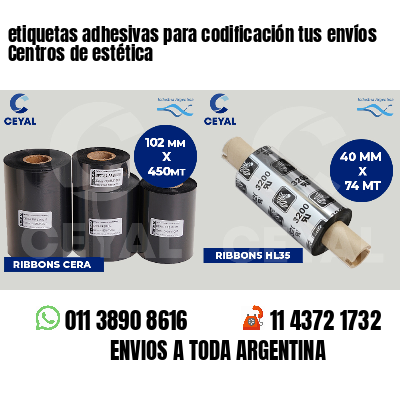 etiquetas adhesivas para codificación tus envíos Centros de estética