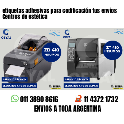etiquetas adhesivas para codificación tus envíos Centros de estética