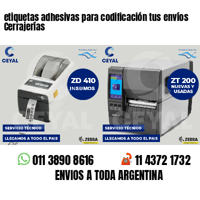 etiquetas adhesivas para codificación tus envíos Cerrajerías