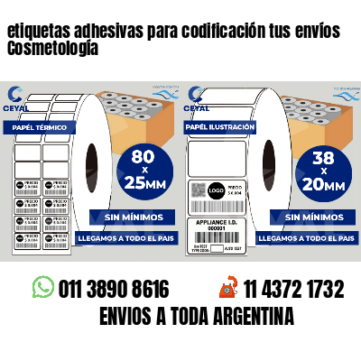 etiquetas adhesivas para codificación tus envíos Cosmetología