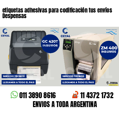 etiquetas adhesivas para codificación tus envíos Despensas