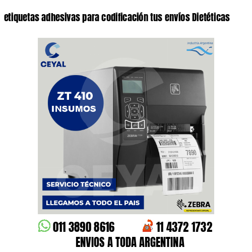 etiquetas adhesivas para codificación tus envíos Dietéticas