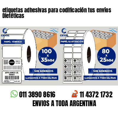 etiquetas adhesivas para codificación tus envíos Dietéticas