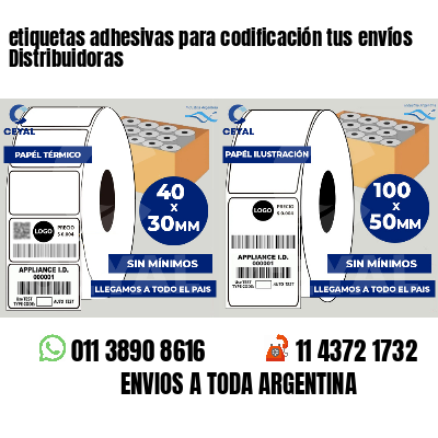 etiquetas adhesivas para codificación tus envíos Distribuidoras