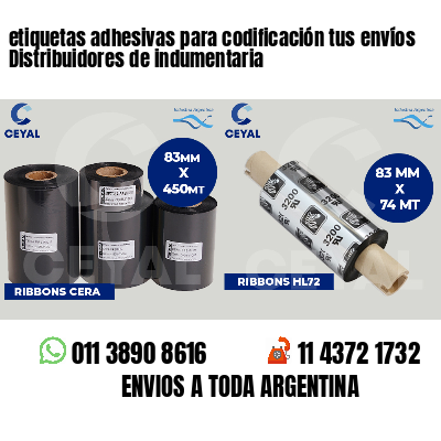 etiquetas adhesivas para codificación tus envíos Distribuidores de indumentaria
