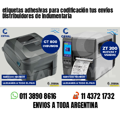 etiquetas adhesivas para codificación tus envíos Distribuidores de indumentaria