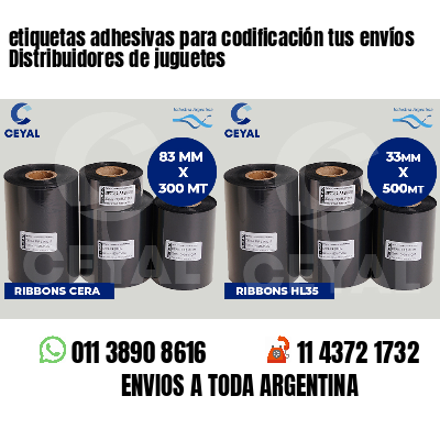 etiquetas adhesivas para codificación tus envíos Distribuidores de juguetes