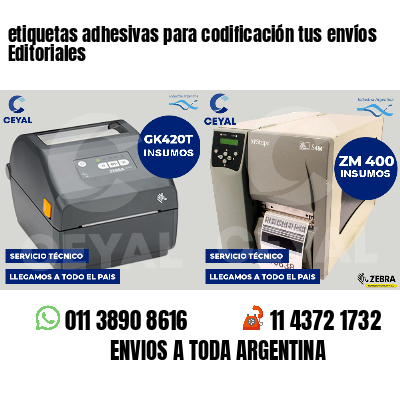 etiquetas adhesivas para codificación tus envíos Editoriales
