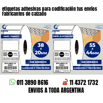 etiquetas adhesivas para codificación tus envíos Fabricantes de calzado