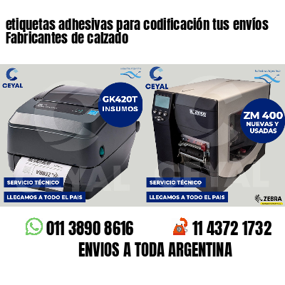 etiquetas adhesivas para codificación tus envíos Fabricantes de calzado