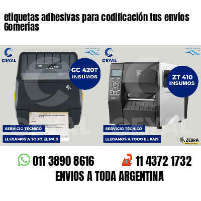 etiquetas adhesivas para codificación tus envíos Gomerías