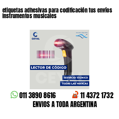 etiquetas adhesivas para codificación tus envíos Instrumentos musicales