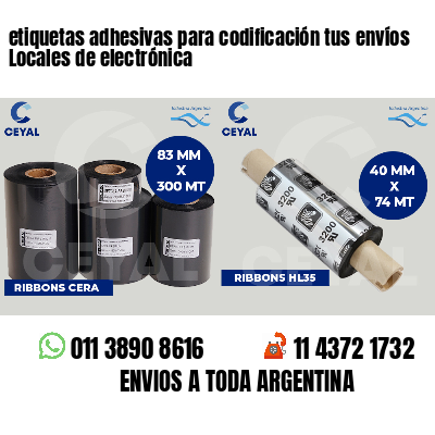 etiquetas adhesivas para codificación tus envíos Locales de electrónica