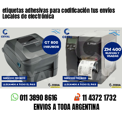 etiquetas adhesivas para codificación tus envíos Locales de electrónica
