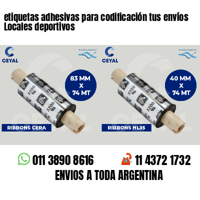 etiquetas adhesivas para codificación tus envíos Locales deportivos