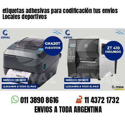 etiquetas adhesivas para codificación tus envíos Locales deportivos