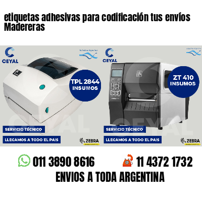 etiquetas adhesivas para codificación tus envíos Madereras