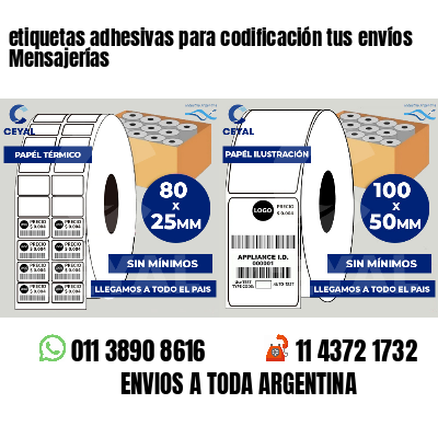 etiquetas adhesivas para codificación tus envíos Mensajerías