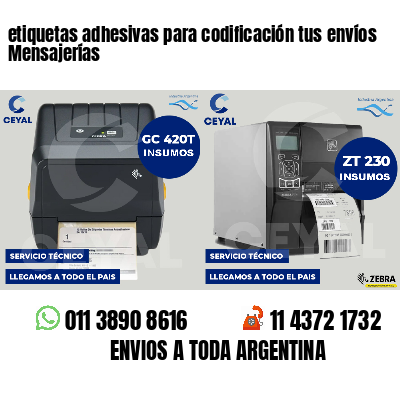 etiquetas adhesivas para codificación tus envíos Mensajerías