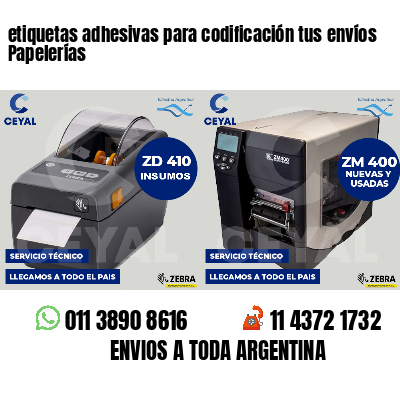 etiquetas adhesivas para codificación tus envíos Papelerías