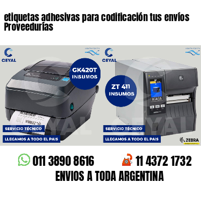 etiquetas adhesivas para codificación tus envíos Proveedurías