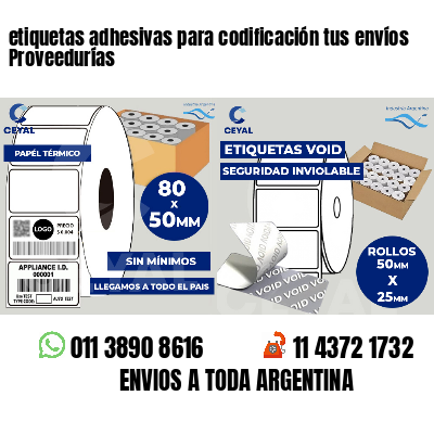 etiquetas adhesivas para codificación tus envíos Proveedurías