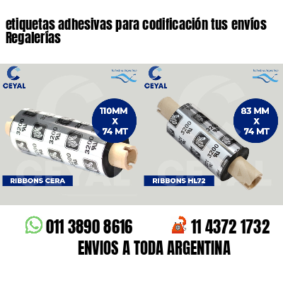 etiquetas adhesivas para codificación tus envíos Regalerías