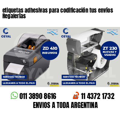 etiquetas adhesivas para codificación tus envíos Regalerías