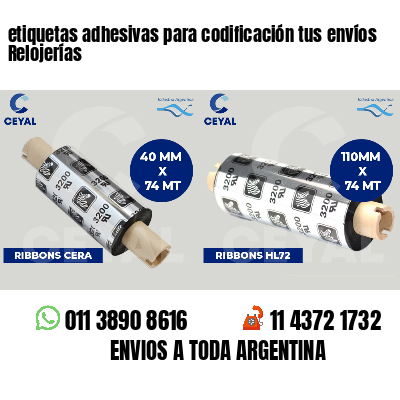 etiquetas adhesivas para codificación tus envíos Relojerías