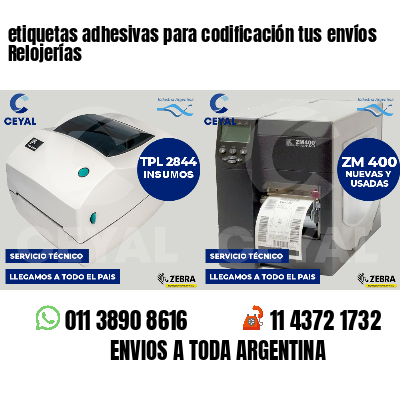etiquetas adhesivas para codificación tus envíos Relojerías