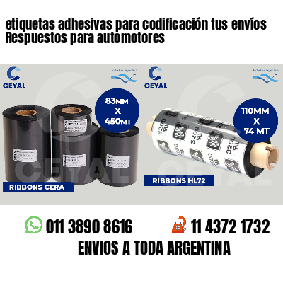etiquetas adhesivas para codificación tus envíos Respuestos para automotores